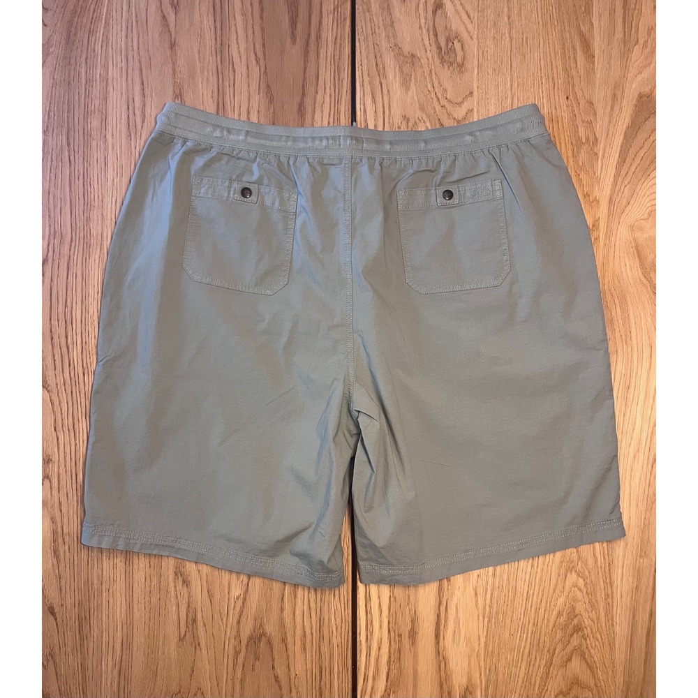 L.L. Bean Ripstop Pull-On Shorts Men 2X Plus Faded Sage Gorpcore Hiking Trail - Picture 2 of 7